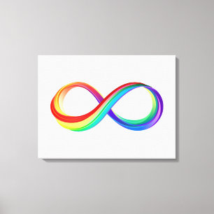 Layered Rainbow Infinity Symbol Leinwanddruck