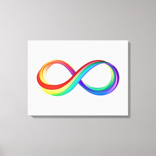 Layered Rainbow Infinity Symbol Leinwanddruck (Vorderseite)