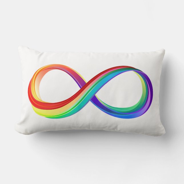 Layered Rainbow Infinity Symbol Lendenkissen (Vorderseite)