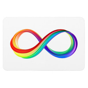 Layered Rainbow Infinity Symbol Magnet
