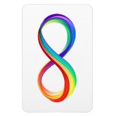 Layered Rainbow Infinity Symbol Magnet (Vertikal)