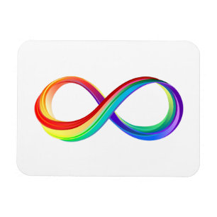 Layered Rainbow Infinity Symbol Magnet
