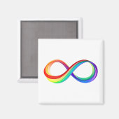 Layered Rainbow Infinity Symbol Magnet (Vorderseite/Rückseite)