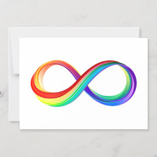 Layered Rainbow Infinity Symbol Magneteinladung