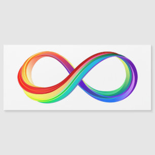 Layered Rainbow Infinity Symbol Magnetkarte