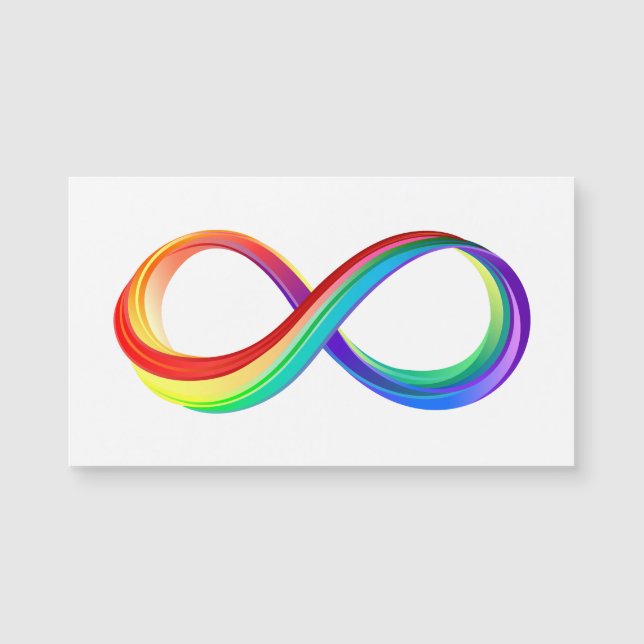 Layered Rainbow Infinity Symbol Magnetkarte (Vorderseite)