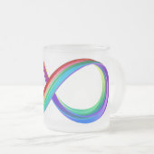 Layered Rainbow Infinity Symbol Mattglastasse (VorderseiteRechts)