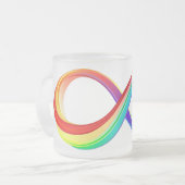 Layered Rainbow Infinity Symbol Mattglastasse (Vorderseite Links)