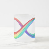 Layered Rainbow Infinity Symbol Mattglastasse (Mittel)