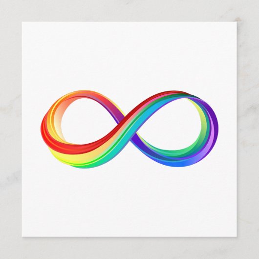 Layered Rainbow Infinity Symbol Menükarte (Vorderseite)