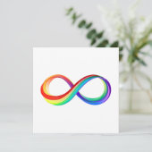 Layered Rainbow Infinity Symbol Menükarte (Stehend Vorderseite)