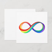 Layered Rainbow Infinity Symbol Menükarte (Vorne/Hinten)