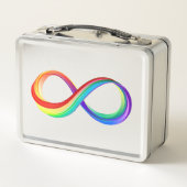 Layered Rainbow Infinity Symbol Metall Brotdose (Rückseite)