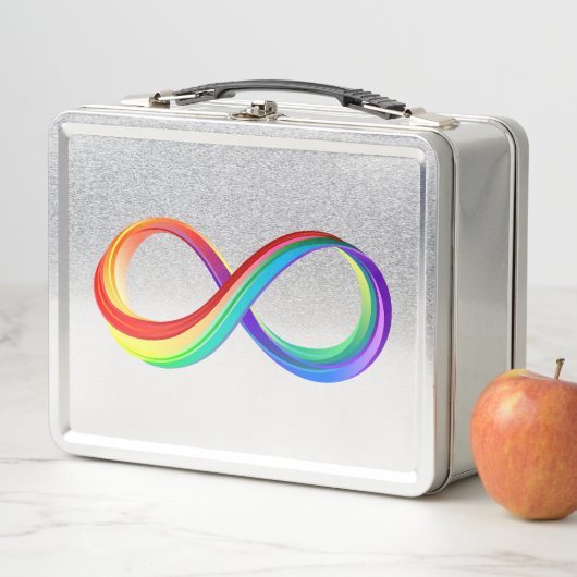 Layered Rainbow Infinity Symbol Metall Brotdose (Beispiel)