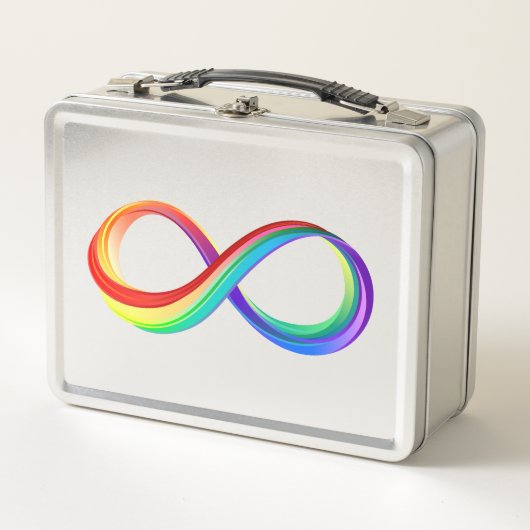 Layered Rainbow Infinity Symbol Metall Brotdose (Vorderseite)