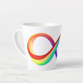 Layered Rainbow Infinity Symbol Milchtasse (Linke Ecke)