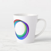Layered Rainbow Infinity Symbol Milchtasse (Rechts)