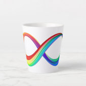 Layered Rainbow Infinity Symbol Milchtasse (Vorderseite)