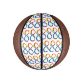 Layered Rainbow Infinity Symbol Mini Basketball (Vertikal)