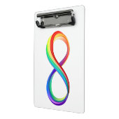 Layered Rainbow Infinity Symbol Mini Klemmbrett (Gewinkelt2)