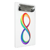 Layered Rainbow Infinity Symbol Mini Klemmbrett (Schrägansicht)