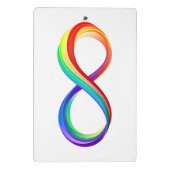 Layered Rainbow Infinity Symbol Mini Klemmbrett (Rückseite)