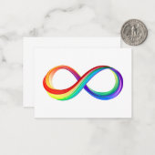 Layered Rainbow Infinity Symbol Mitteilungskarte (Vorderseite/Rückseite Beispiel)