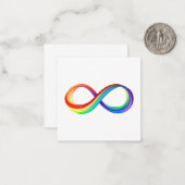 Layered Rainbow Infinity Symbol Mitteilungskarte (Vorderseite/Rückseite Beispiel)