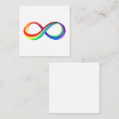 Layered Rainbow Infinity Symbol Mitteilungskarte (Vorne/Hinten)