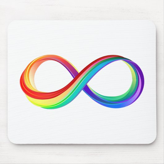 Layered Rainbow Infinity Symbol Mousepad (Vorne)
