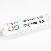 Layered Rainbow Infinity Symbol Namensplakette