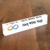 Layered Rainbow Infinity Symbol Namensplakette (Seite)