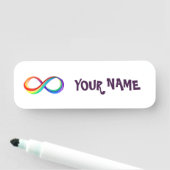 Layered Rainbow Infinity Symbol Namensschild (Beispiel)