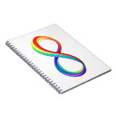 Layered Rainbow Infinity Symbol Notizblock (Rechte Seite)