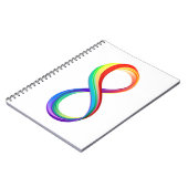 Layered Rainbow Infinity Symbol Notizblock (Linke Seite)