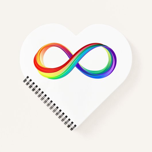 Layered Rainbow Infinity Symbol Notizblock (Vorderseite)