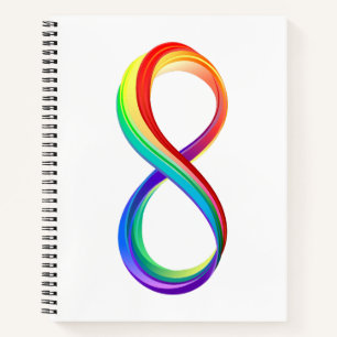 Layered Rainbow Infinity Symbol Notizblock