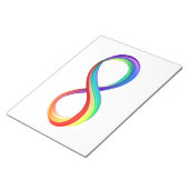 Layered Rainbow Infinity Symbol Notizblock (angewinkelt)