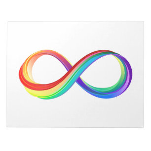 Layered Rainbow Infinity Symbol Notizblock