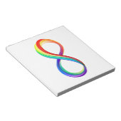 Layered Rainbow Infinity Symbol Notizblock (angewinkelt)