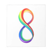 Layered Rainbow Infinity Symbol Notizblock (Vorderseite)
