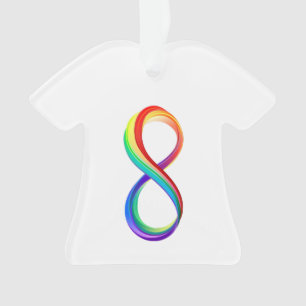 Layered Rainbow Infinity Symbol Ornament