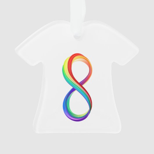 Layered Rainbow Infinity Symbol Ornament (Vorderseite)
