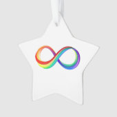 Layered Rainbow Infinity Symbol Ornament (Vorderseite)
