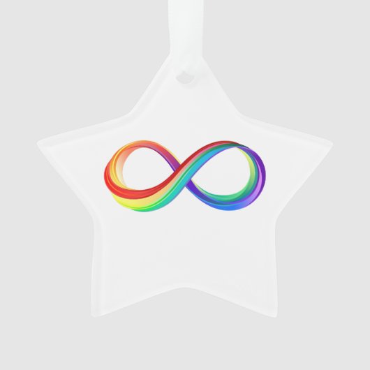 Layered Rainbow Infinity Symbol Ornament (Vorderseite)