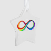 Layered Rainbow Infinity Symbol Ornament (Vorderseite)