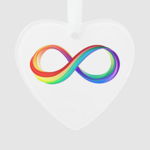 Layered Rainbow Infinity Symbol Ornament