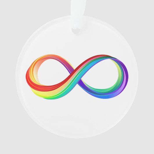 Layered Rainbow Infinity Symbol Ornament (Vorderseite)