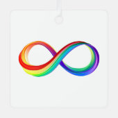 Layered Rainbow Infinity Symbol Ornament Aus Metall (Vorderseite)