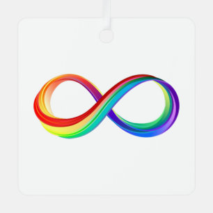 Layered Rainbow Infinity Symbol Ornament Aus Metall